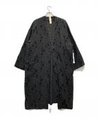 HAREKIハレキ）の古着「総柄コート」｜ブラック