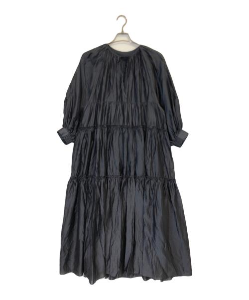 PLAIN PEOPLE（プレインピープル）PLAIN PEOPLE (プレインピープル) シャイニーローンタンブラーギャザーワンピース グレー サイズ:3の古着・服飾アイテム