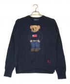 POLO RALPH LAURENポロ・ラルフローレン）の古着「ポロベアニット」｜ネイビー