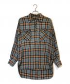 USEDユーズド）の古着「ハーフジッププルオーバーシャツ」｜グレー