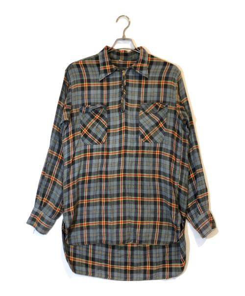 USED（ユーズド）USED (ユーズド) ハーフジッププルオーバーシャツ グレー サイズ:表記なしの古着・服飾アイテム