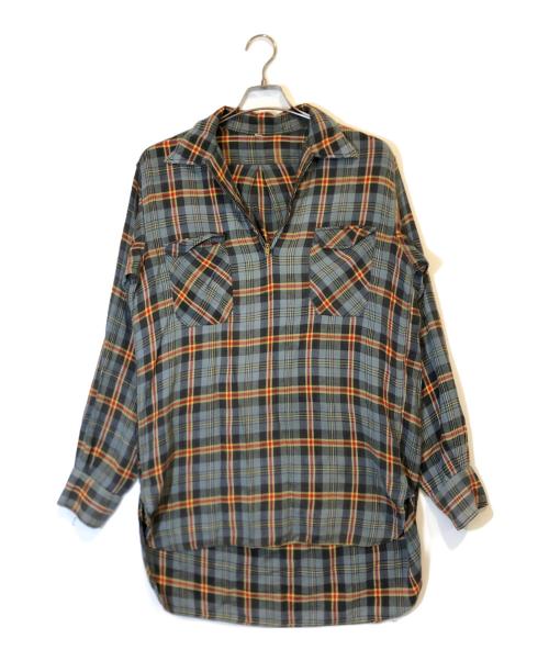 USED（ユーズド）USED (ユーズド) ハーフジッププルオーバーシャツ グレー サイズ:表記なしの古着・服飾アイテム