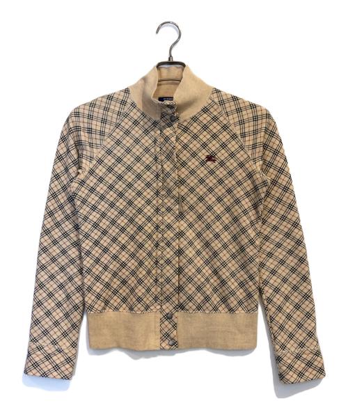 BURBERRY BLUE LABEL（バーバリー ブルー レーベル）BURBERRY BLUE LABEL (バーバリーロンドンブルーレーベル) ジップジャケット/ブルゾン ベージュ サイズ:38の古着・服飾アイテム
