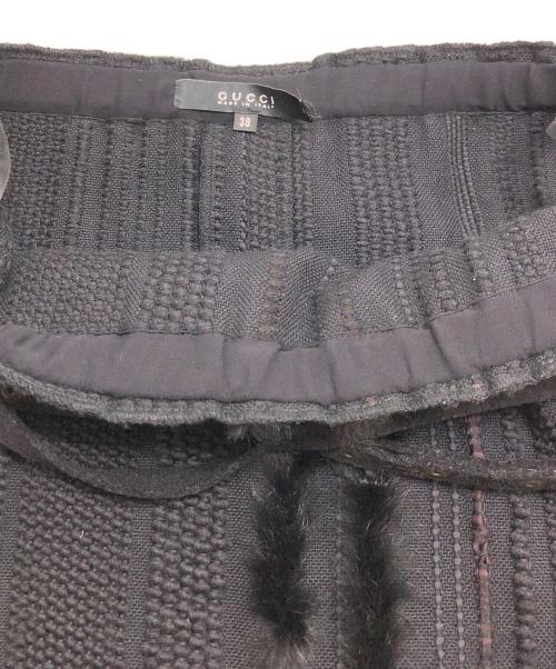 GUCCI（グッチ）GUCCI (グッチ) ファーニットスカート ブラック サイズ:38の古着・服飾アイテム