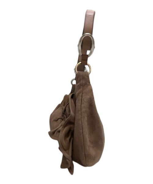 Yves Saint Laurent（イヴサンローラン）Yves Saint Laurent (イヴサンローラン) フラワーハンドバッグ ブラウン サイズ:表記なしの古着・服飾アイテム