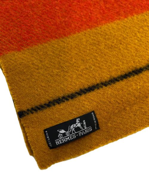 HERMES（エルメス）HERMES (エルメス) ロカバール マフラー ブラウンの古着・服飾アイテム