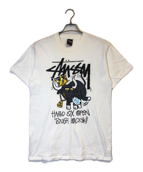 stussy（ステューシー）stussy (ステューシー) 闘牛Ｔシャツ ホワイト サイズ:Mの古着・服飾アイテム