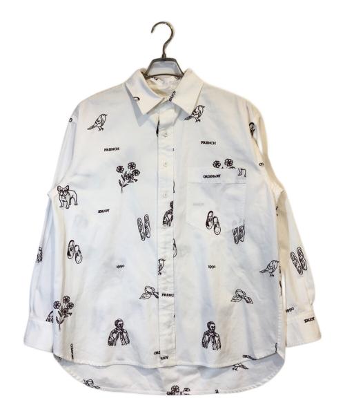 Adam et Rope（アダム エ ロペ）Adam et Rope (アダム エ ロペ) エンブロイダリーシャツ ホワイト サイズ:Freeの古着・服飾アイテム