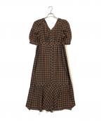 HER LIP TOハーリップトゥ）の古着「Istres Linen Mermaid Dress」｜ブラウン