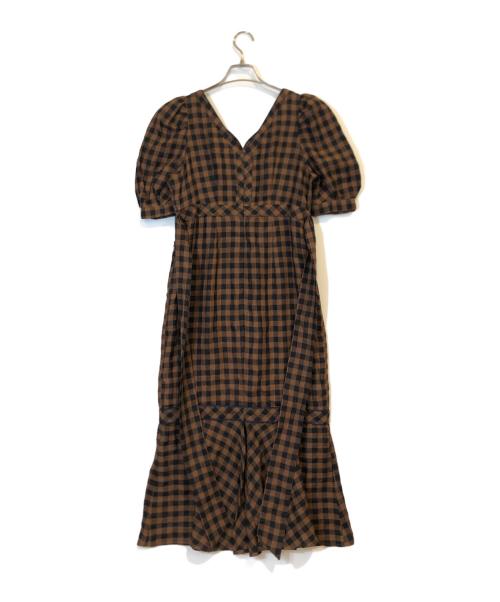 HER LIP TO（ハーリップトゥ）HER LIP TO (ハーリップトゥ) Istres Linen Mermaid Dress ブラウン サイズ:M 未使用品の古着・服飾アイテム