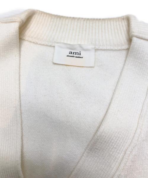 ami（アミ）ami (アミ) カーディガン ホワイト サイズ:Mの古着・服飾アイテム