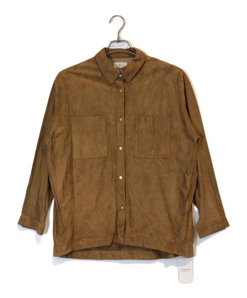 IENA（イエナ）IENA (イエナ) ゴートスエードシャツブルゾン ジャケット ブラウン サイズ:表記なし 未使用品の古着・服飾アイテム