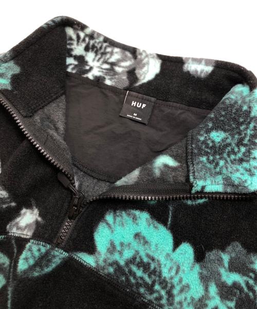 HUF（ハフ）HUF (ハフ) BLOOM HALF ZIP FLEECE ブラック サイズ:Mの古着・服飾アイテム