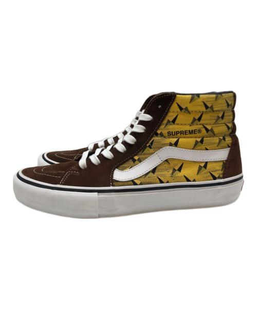 SUPREME（シュプリーム）SUPREME (シュプリーム) VANS (バンズ) Diamond Plate Sk8-Hi Pro ブラウン サイズ:US9/UK8/EUR42/CM27の古着・服飾アイテム