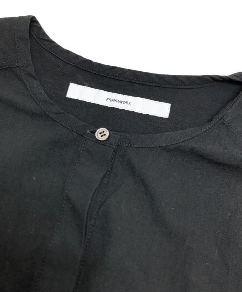 FRAMeWORK（フレームワーク）FRAMeWORK (フレームワーク) BIGポケットドロストブラウス ブラック サイズ:Freeの古着・服飾アイテム