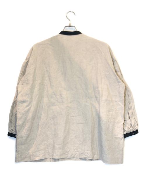 URBAN RESEARCH DOORS（アーバンリサーチドアーズ）URBAN RESEARCH DOORS (アーバンリサーチドアーズ) バイカラーリネンブラウス ベージュ サイズ:1の古着・服飾アイテム