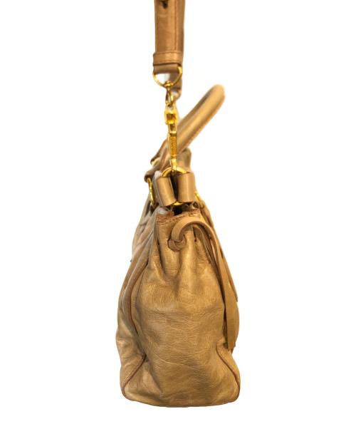 MIU MIU（ミュウミュウ）MIU MIU (ミュウミュウ) 2WAYバッグ ベージュ サイズ:表記なしの古着・服飾アイテム