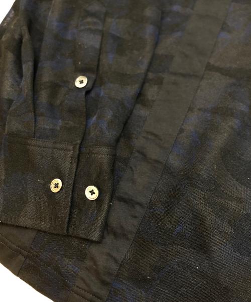 FenG CHen WANG（フェンチェンワン）FenG CHen WANG (フェンチェンワン) カモ柄レイヤードカットソー ブラック サイズ:Mの古着・服飾アイテム