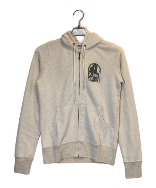 Hysteric Glamour（ヒステリックグラマー）Hysteric Glamour (ヒステリックグラマー) ラメジップパーカー ベージュ サイズ:Mの古着・服飾アイテム
