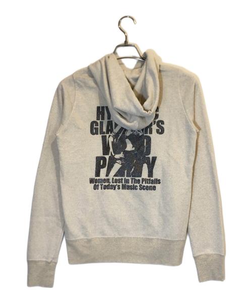 Hysteric Glamour（ヒステリックグラマー）Hysteric Glamour (ヒステリックグラマー) ラメジップパーカー ベージュ サイズ:Mの古着・服飾アイテム