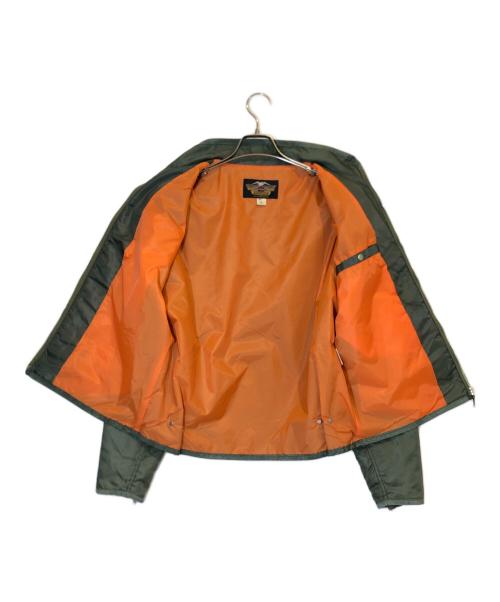 HARLEY-DAVIDSON（ハーレーダビッドソン）HARLEY-DAVIDSON (ハーレーダビッドソン) ナイロンジップジャケット グリーン サイズ:Lの古着・服飾アイテム