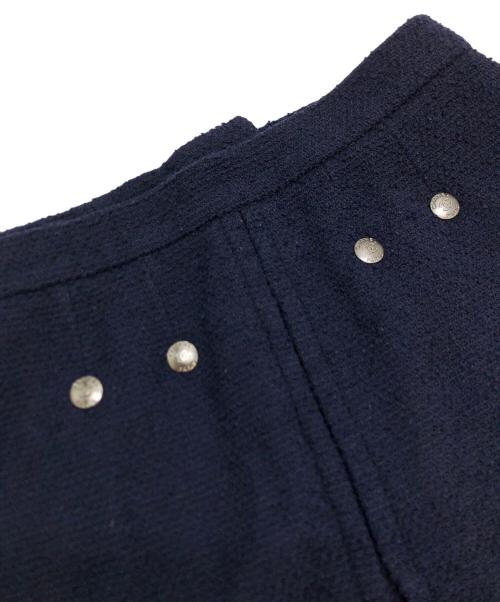 CHANEL（シャネル）CHANEL (シャネル) パイル地ココマークボタンスカート ブルー サイズ:38の古着・服飾アイテム