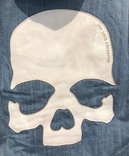 A&G（エーアンドジー）A&G (エーアンドジー) スカルレザーパッチデニムボアジャケット インディゴ サイズ:F1の古着・服飾アイテム