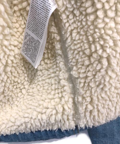 A&G（エーアンドジー）A&G (エーアンドジー) スカルレザーパッチデニムボアジャケット インディゴ サイズ:F1の古着・服飾アイテム