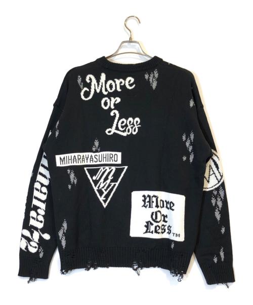 MIHARA YASUHIRO（ミハラヤスヒロ）MIHARA YASUHIRO (ミハラヤスヒロ) ジャガードニットプルオーバー ブラック サイズ:48の古着・服飾アイテム