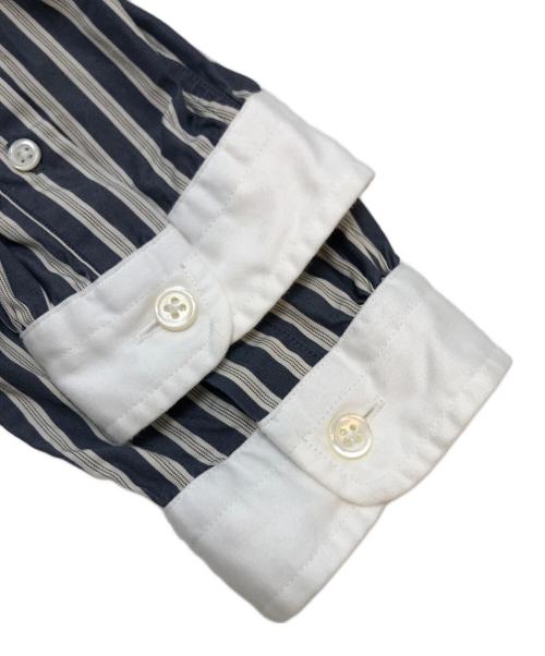 Gymphlex（ジムフレックス）Gymphlex (ジムフレックス) バンドカラーシャツワンピース ネイビー サイズ:12(M~の古着・服飾アイテム