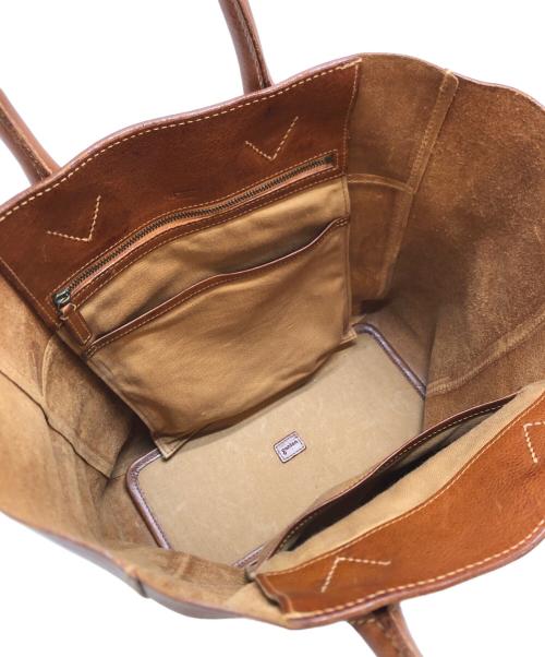 genten（ゲンテン）genten (ゲンテン) ミネルヴァ トートバッグ ブラウンの古着・服飾アイテム