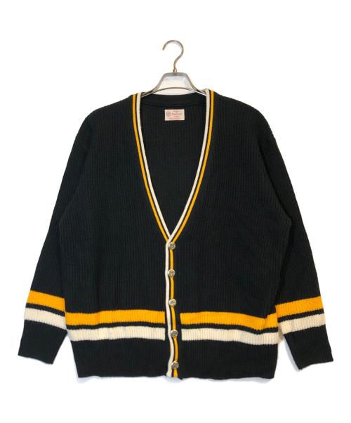 TOWN CRAFT（タウンクラフト）TOWN CRAFT (タウンクラフト) 60s LINE CARDIGAN ブラック サイズ:M(38-40)の古着・服飾アイテム