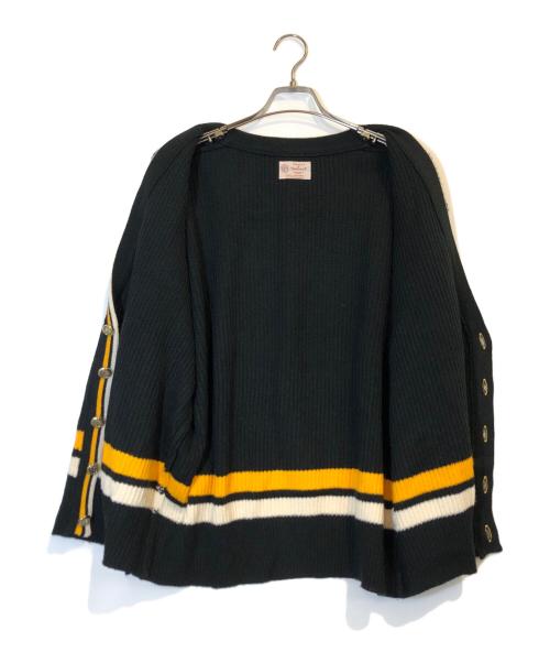 TOWN CRAFT（タウンクラフト）TOWN CRAFT (タウンクラフト) 60s LINE CARDIGAN ブラック サイズ:M(38-40)の古着・服飾アイテム