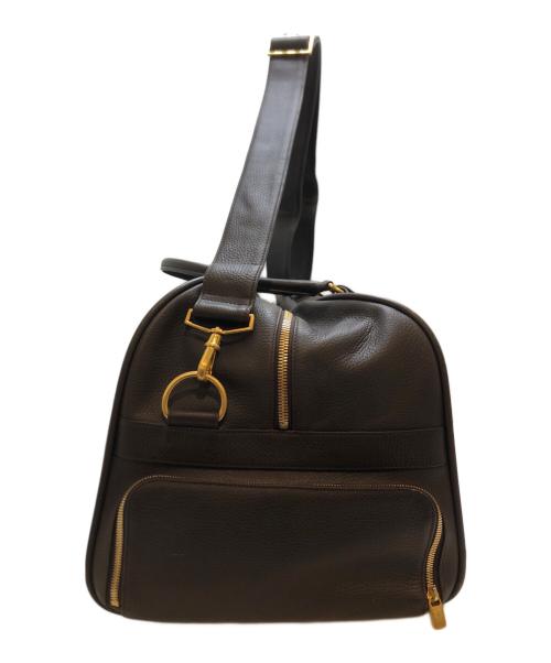 BROOKS BROTHERS（ブルックスブラザーズ）BROOKS BROTHERS (ブルックスブラザーズ) 2WAY レザーボストンバッグ ブラウンの古着・服飾アイテム