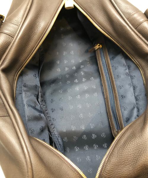 BROOKS BROTHERS（ブルックスブラザーズ）BROOKS BROTHERS (ブルックスブラザーズ) 2WAY レザーボストンバッグ ブラウンの古着・服飾アイテム