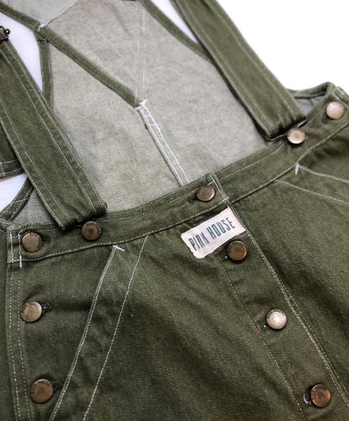 PINK HOUSE（ピンクハウス）PINK HOUSE (ピンクハウス) オーバーオール グリーン サイズ:表記なしの古着・服飾アイテム