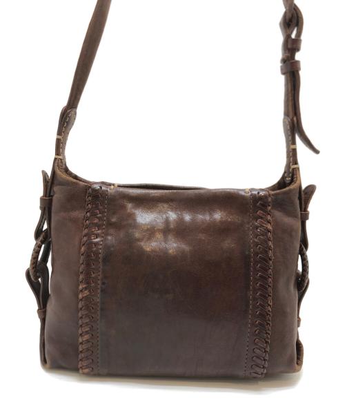 genten（ゲンテン）genten (ゲンテン) レザーショルダーバッグ ブラウンの古着・服飾アイテム