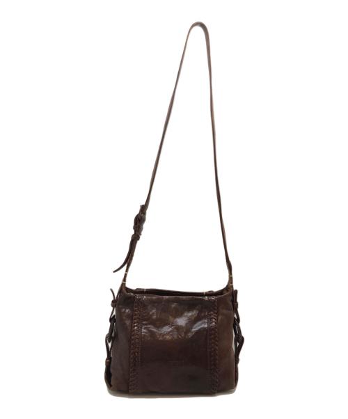 genten（ゲンテン）genten (ゲンテン) レザーショルダーバッグ ブラウンの古着・服飾アイテム