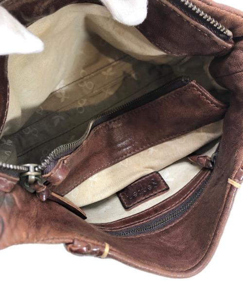 genten（ゲンテン）genten (ゲンテン) レザーショルダーバッグ ブラウンの古着・服飾アイテム