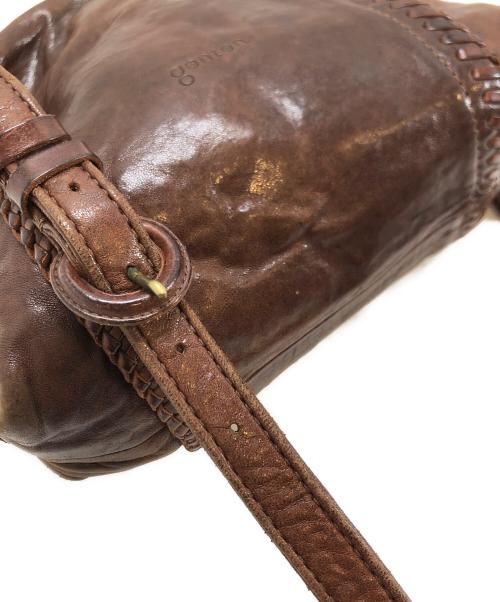 genten（ゲンテン）genten (ゲンテン) レザーショルダーバッグ ブラウンの古着・服飾アイテム