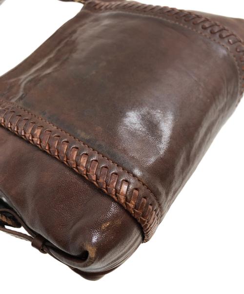 genten（ゲンテン）genten (ゲンテン) レザーショルダーバッグ ブラウンの古着・服飾アイテム