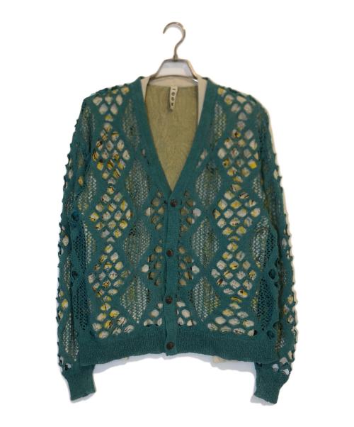 kooi（コーイ）kooi (コーイ) レイヤードカーディガン グリーン サイズ:Fの古着・服飾アイテム