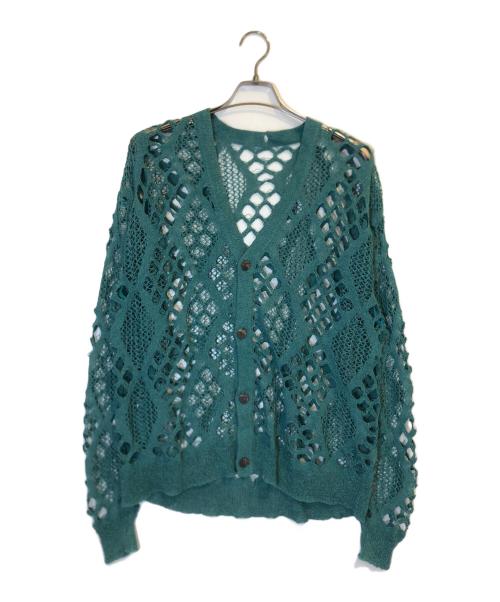 kooi（コーイ）kooi (コーイ) レイヤードカーディガン グリーン サイズ:Fの古着・服飾アイテム