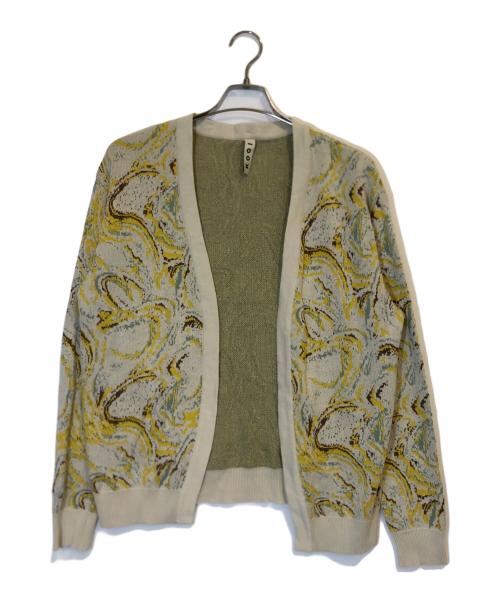 kooi（コーイ）kooi (コーイ) レイヤードカーディガン グリーン サイズ:Fの古着・服飾アイテム