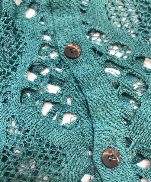 kooi（コーイ）kooi (コーイ) レイヤードカーディガン グリーン サイズ:Fの古着・服飾アイテム