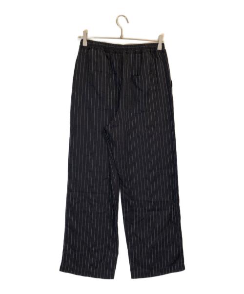 SLOBE IENA（スローブ イエナ）SLOBE IENA (スローブ イエナ) フィブリルストライプリラックスパンツ ブラック サイズ:Mの古着・服飾アイテム