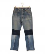 NOMA t.d.ノーマティーディー）の古着「リメイクデニムパンツ」｜インディゴ