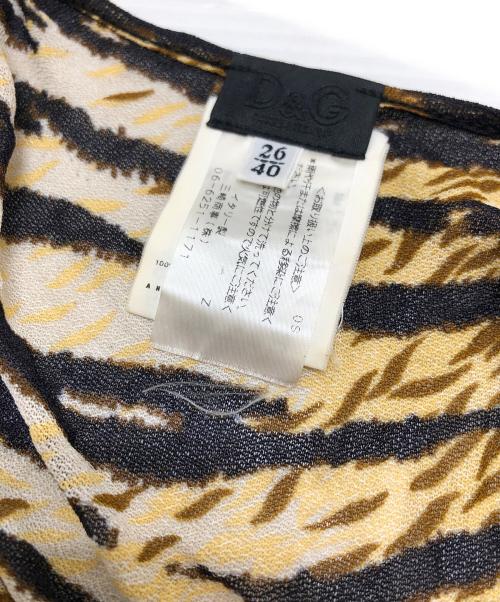 D&G（ディーアンドジー）D&G (ディーアンドジー) アニマル柄ワンピース ベージュ サイズ:40の古着・服飾アイテム