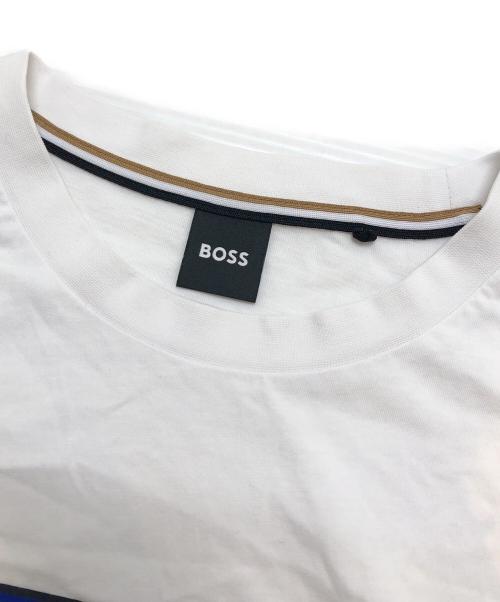 HUGO BOSS（ヒューゴ ボス）HUGO BOSS (ヒューゴ ボス) プリントTシャツ ホワイト サイズ:Lの古着・服飾アイテム