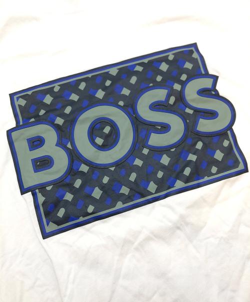 HUGO BOSS（ヒューゴ ボス）HUGO BOSS (ヒューゴ ボス) プリントTシャツ ホワイト サイズ:Lの古着・服飾アイテム